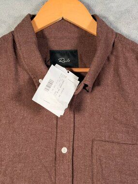 Rails Button Down Shirt Mens L Brown Heather Soft Long Sleeve Runson $148